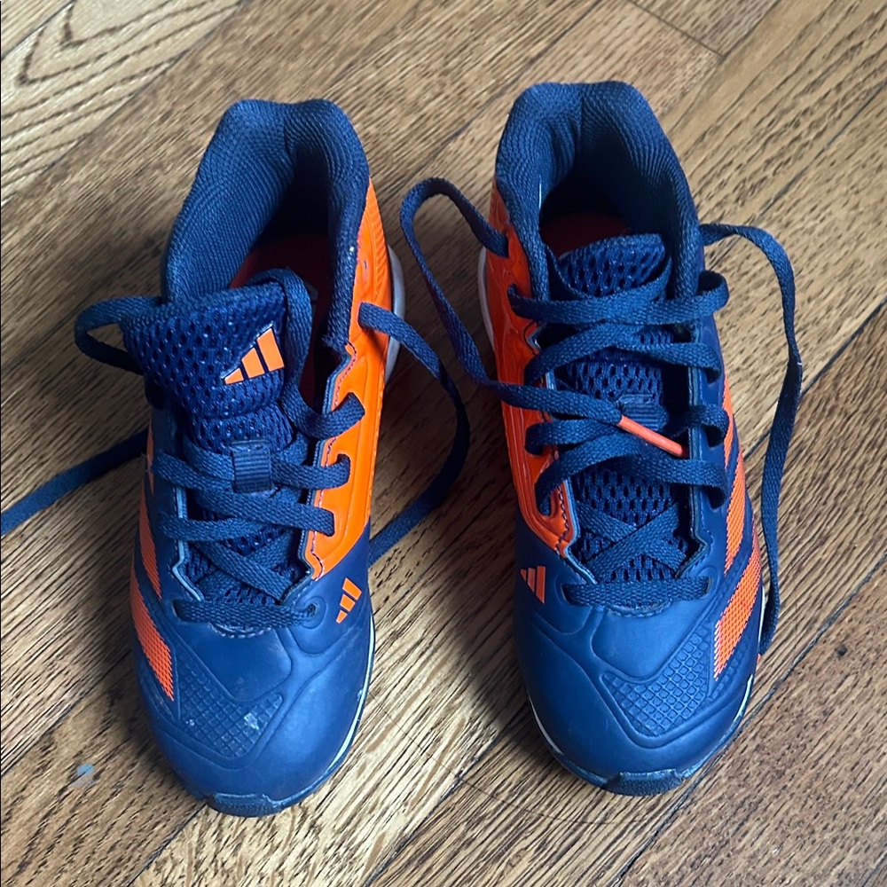 Adidas Kids Navy Blue and Orange Baseball cleats